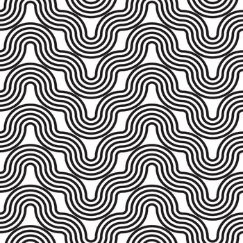 geometric pattern. Seamless braided linear pattern. vector