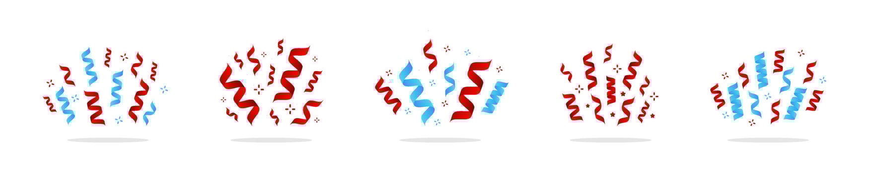 Confetti ribbon icon. Confetti ribbons. Ribbon serpentine, Party streamers, Spiral curled tinsel. vector