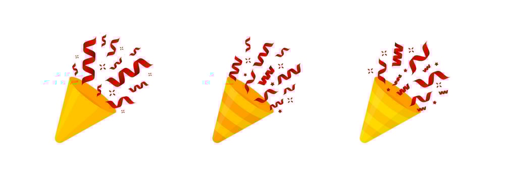 Party popper emoji. Party popper illustration vector