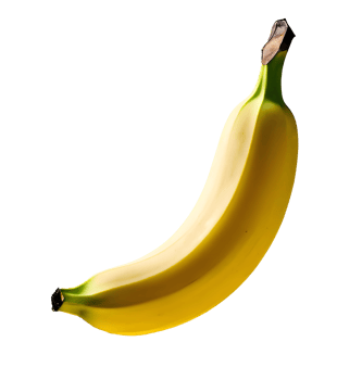 Fresh single banana. AI-Generated png