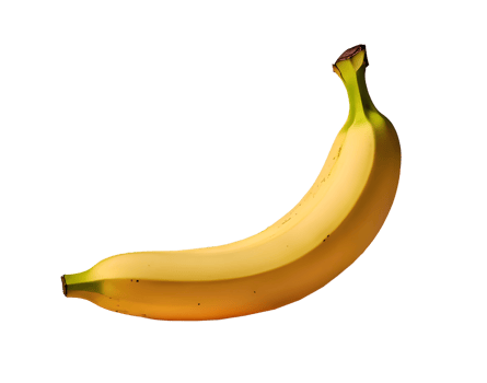 Fresh single banana. AI-Generated png