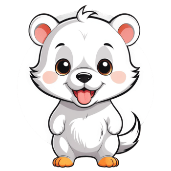 cute animal cartoon character illustration png