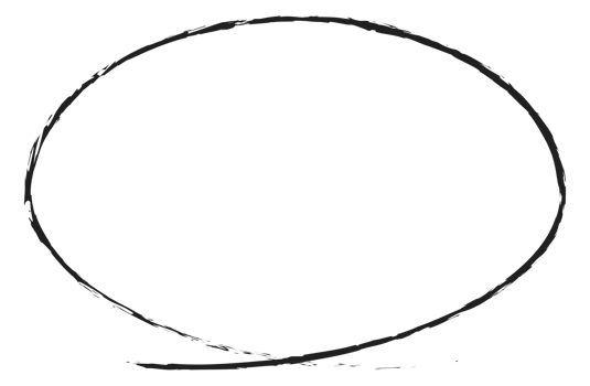 Oval handdraw transparent background png
