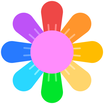 Cute and Colorful hand drawn kawaii pride month elements set rainbow flower png
