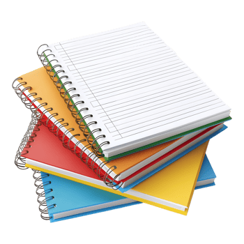 3D Rendering of a Blank Notebooks with Pen on it on Transparent Background png
