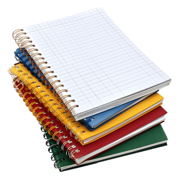 3D Rendering of a Blank Notebooks with Pen on it on Transparent Background png