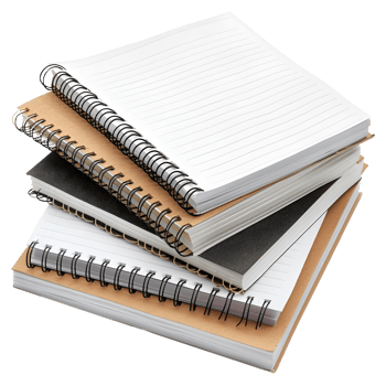 3D Rendering of a Blank Notebooks with Pen on it on Transparent Background png