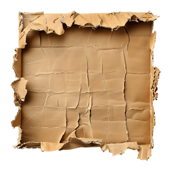 3D Rendering of a Carboard Brown Paper on Transparent Background png