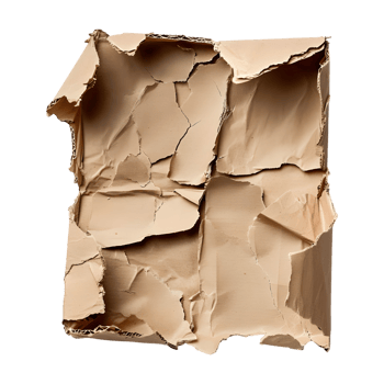 3D Rendering of a Carboard Brown Paper on Transparent Background png