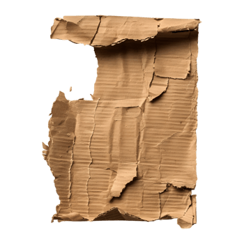 3D Rendering of a Carboard Brown Paper on Transparent Background png