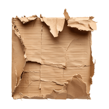 3D Rendering of a Carboard Brown Paper on Transparent Background png