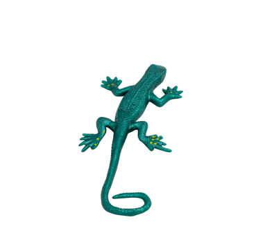 Green rubber lizard toy with no background. Stretchable toy. Anti-stress. Horizontal photo. For text. png