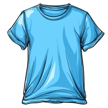 T-Shirt Cartoon Flat Color png