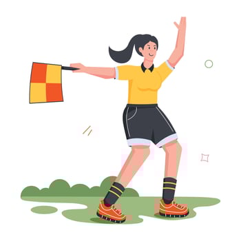 Football Athletes Flat Illustrations vector