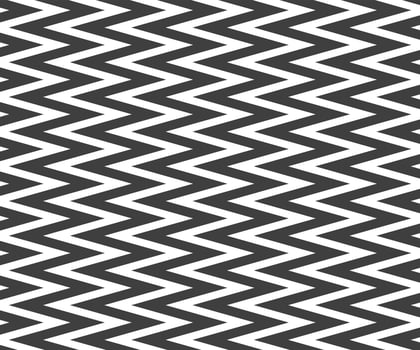Zig Zag lines pattern. Black wavy line on white background. Abstract wave, illustration vector