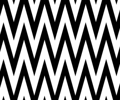 Zig Zag lines pattern. Black wavy line on white background. Abstract wave, illustration vector