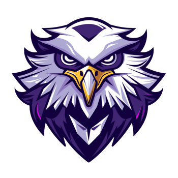 Fierce eagle mascot with a bold gaze png