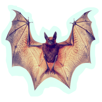 Cut out faded photo of halloween bat png