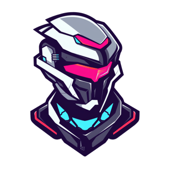 Futuristic helmet design with vibrant highlights png
