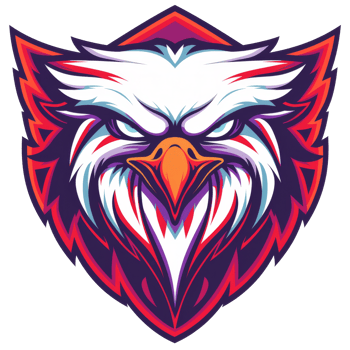 Intense eagle mascot with a fierce gaze png