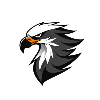 Majestic eagle head with a fierce gaze png