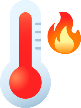 Fire thermometer temperature icon png
