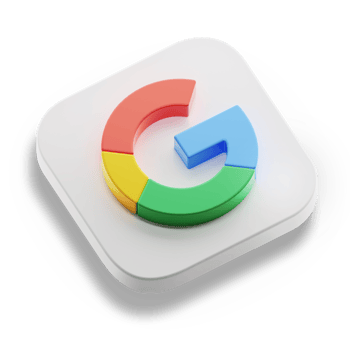 google app 3d concept logo icon isometric with round corner square base in transparent background isolated png