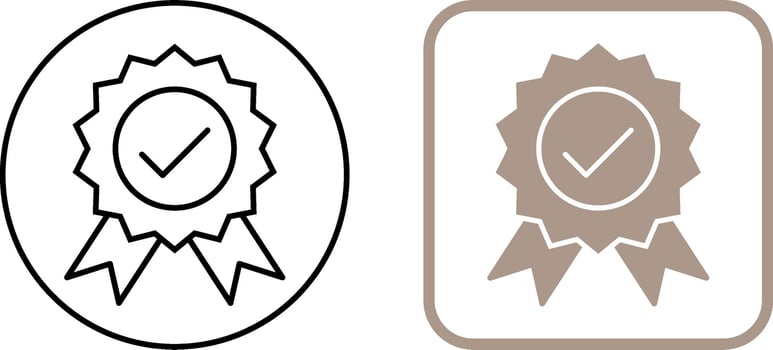 Unique Quality Control Icon Design vector