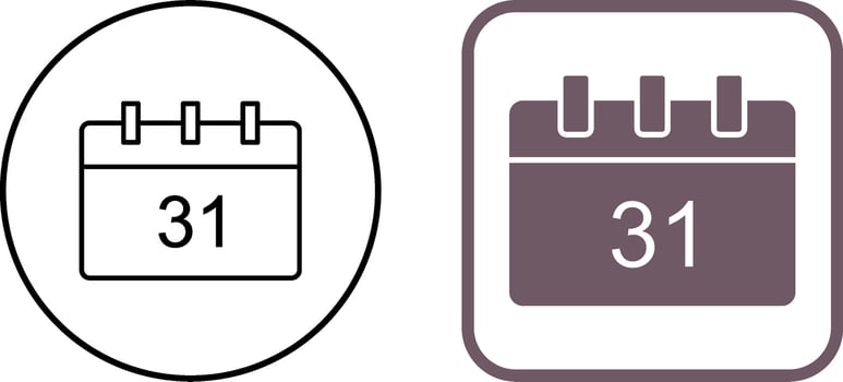 Unique Calendar Icon Design vector