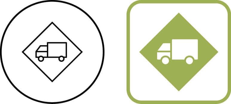 Dangerous Vehicle Icon Design vector