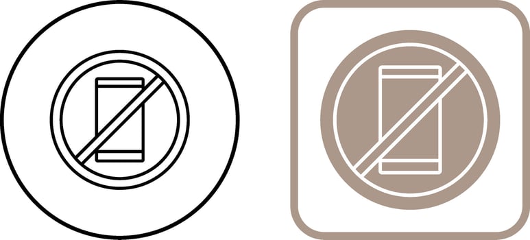 No Cell Phones Icon Design vector