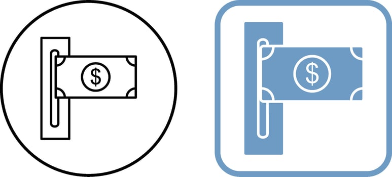 Slot of Bills Icon Design vector