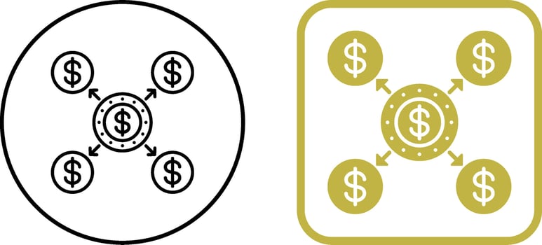 Distribution Icon Design vector