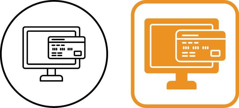 Online Payment Icon Design vector