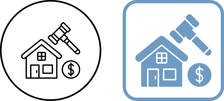 Auction Icon Design vector