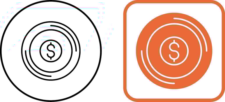 Coin Icon Design vector