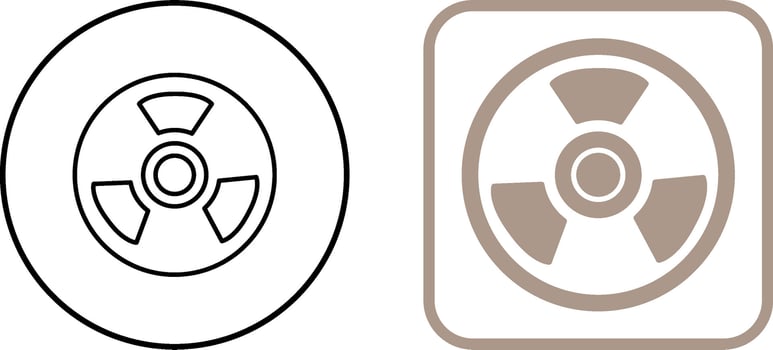 Nuclear Icon Design vector