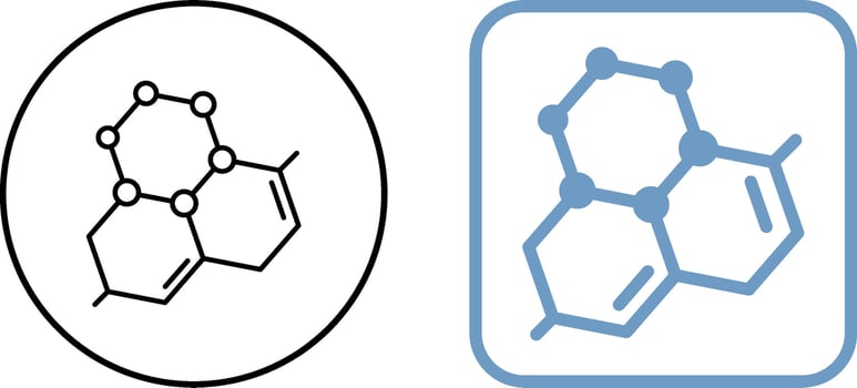 Molecule Icon Design vector
