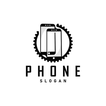 Smart phone logo design modern telephone communication technology tool for business brand symbol vector