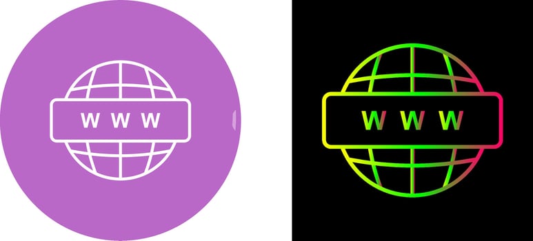 World Wide Web Icon Design vector
