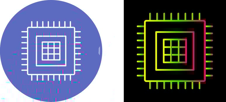Processor Icon Design vector