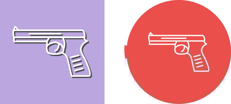 Unique Pistol Icon Design vector