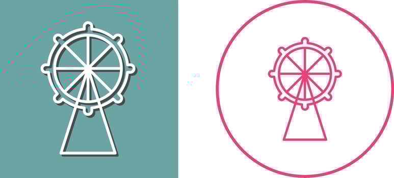 Ferris Wheel Icon Design vector