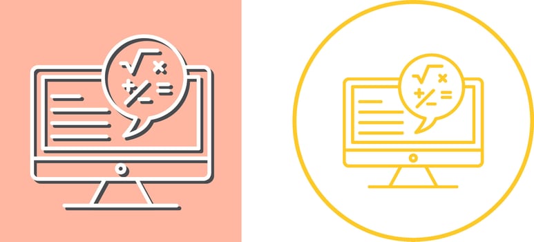 Maths Icon Design vector