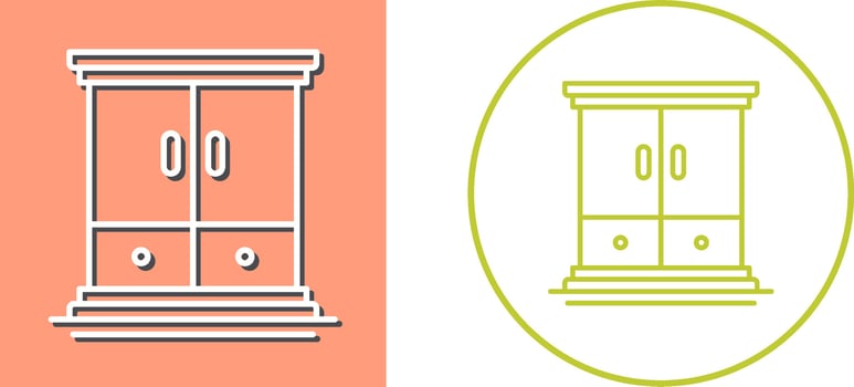 Wardrobe Icon Design vector