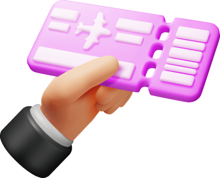 3d Airline Ticket or Boarding Pass png