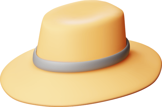 3d Unisex Straw Hat png