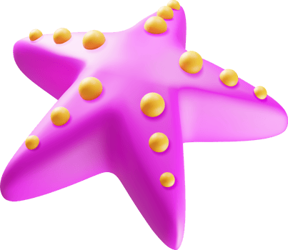 3d Red Starfish Icon png