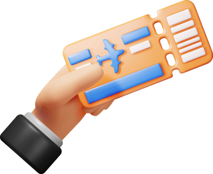 3d Airline Ticket or Boarding Pass png