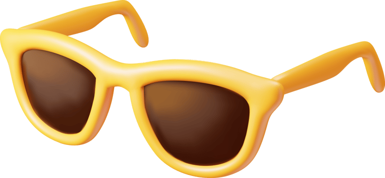 3d Yellow Sunglasses Icon png